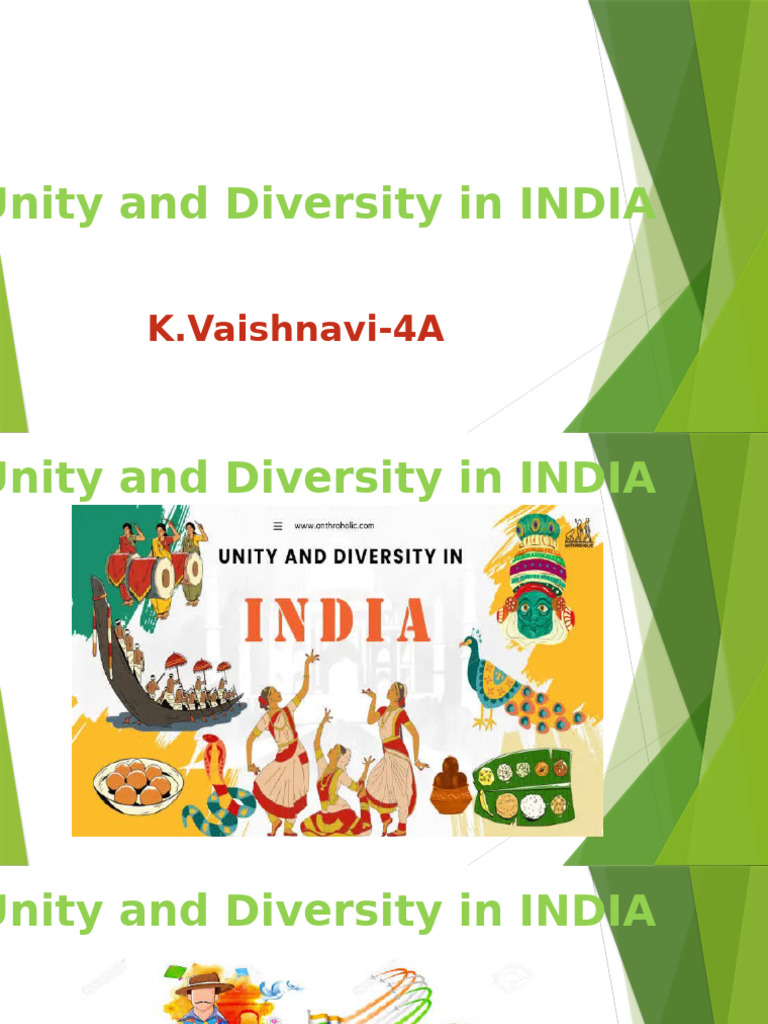 Unity and Diversity in India-K.vaishnavi | PDF