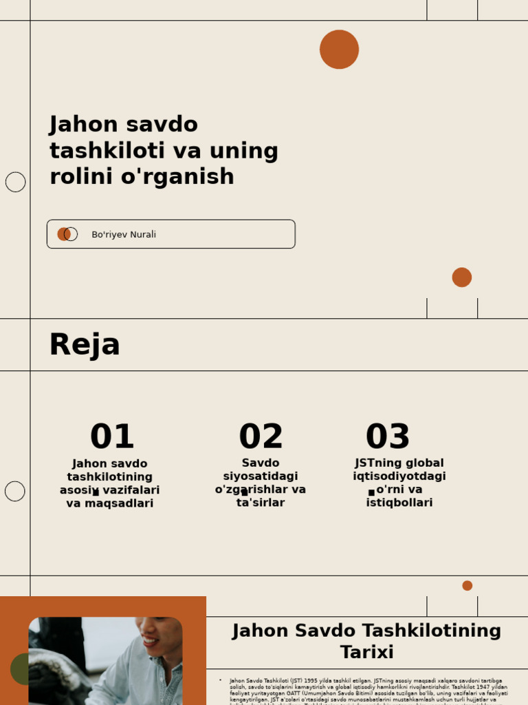 Jahon Savdo Tashkiloti Va Uning Rolini o Rganish | PDF