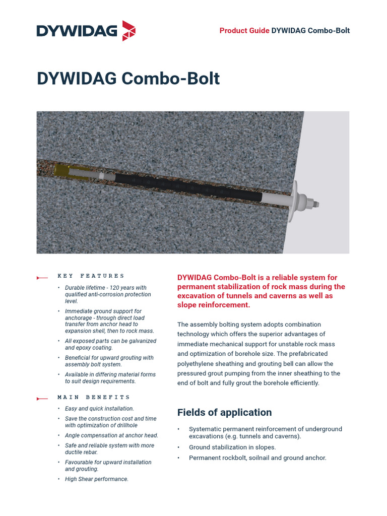 07 DYWIDAG ComboBolt ProductGuide | PDF | Screw | Building Materials