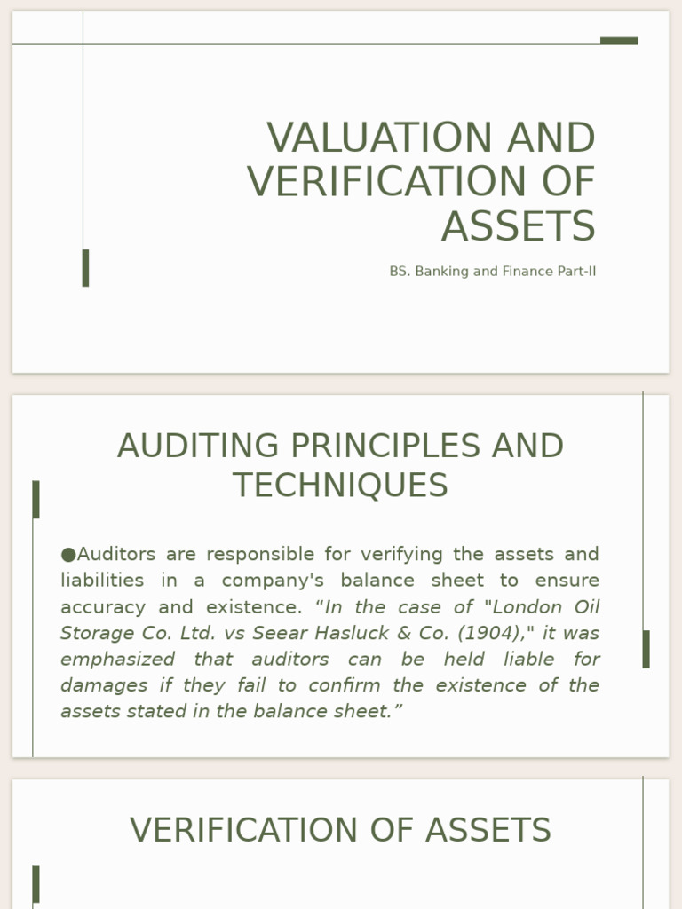 CH 06 Verification and Valuation of Assets and Liabilities | PDF ...