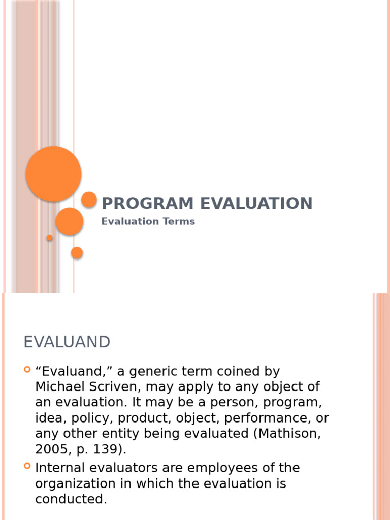 Understanding Program Evaluation Basics | PDF | Evaluation | Cognition