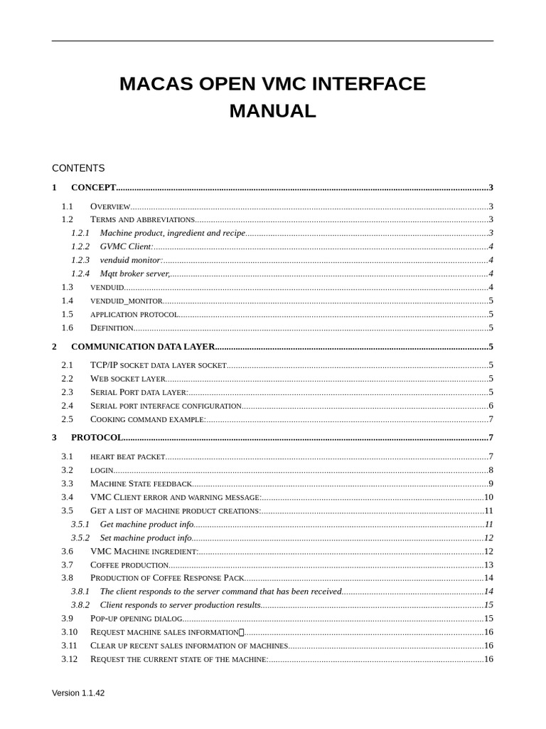 Macas VMC Interface Manual Guide | PDF | Network Socket | Port ...