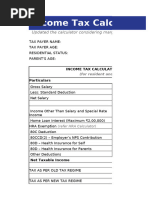 Income Tax Calculator AY 2025-26 Excel | PDF | Tax Deduction | Taxes