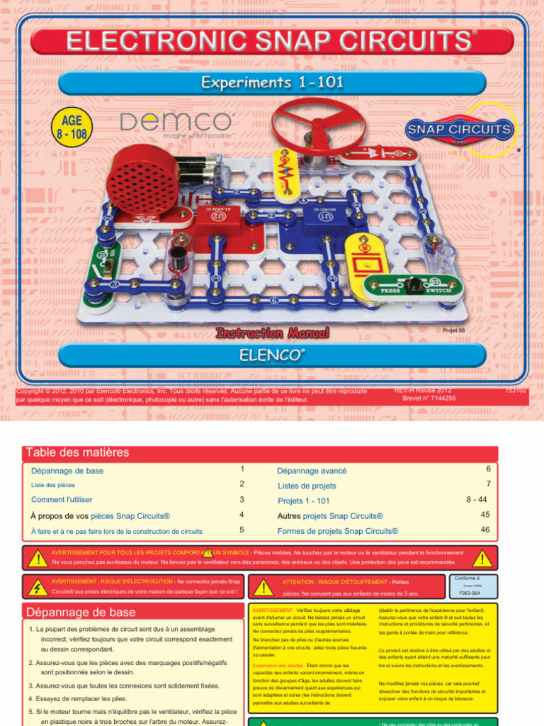 Instructions pour Snap Circuits® | PDF | Diode électroluminescente ...