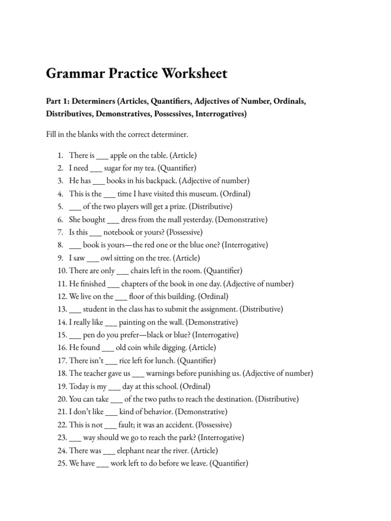 Fill in the Blank: Quantifiers Guide | PDF | Grammar | Language Mechanics
