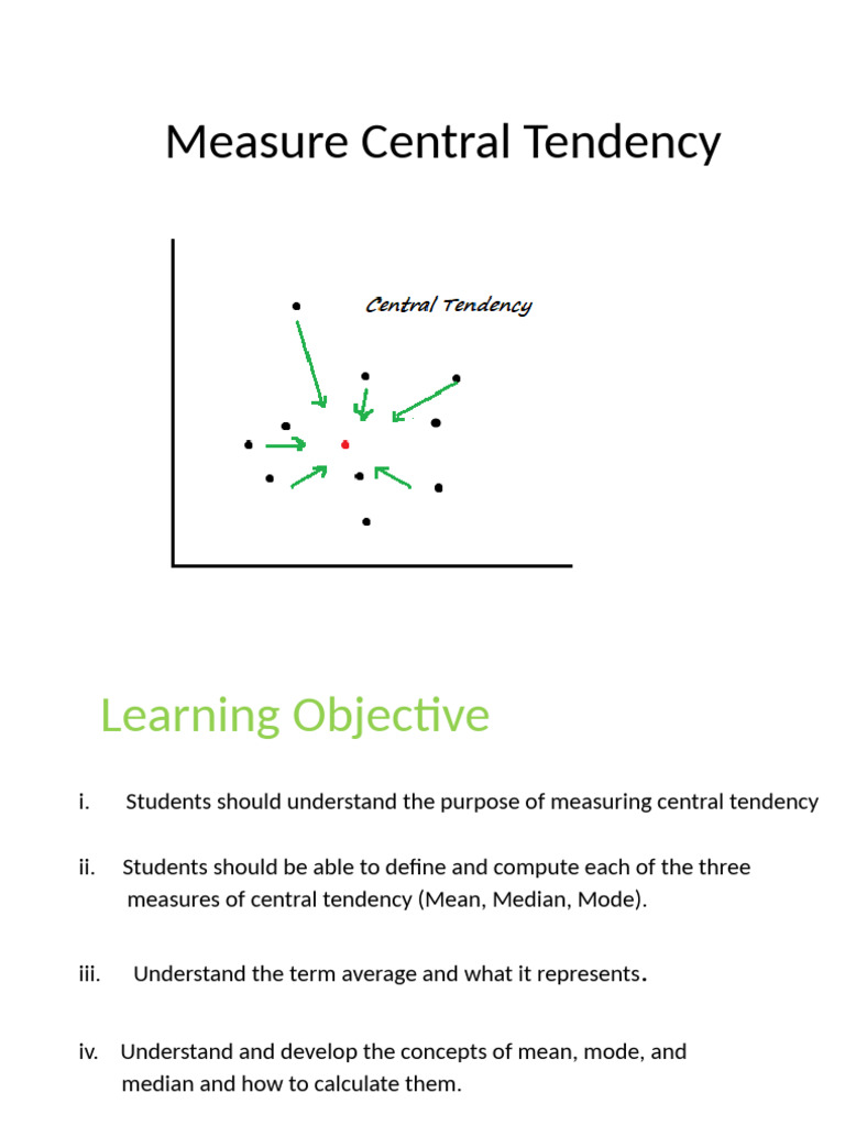 Understanding Central Tendency Measures | PDF | Mean | Mode (Statistics)