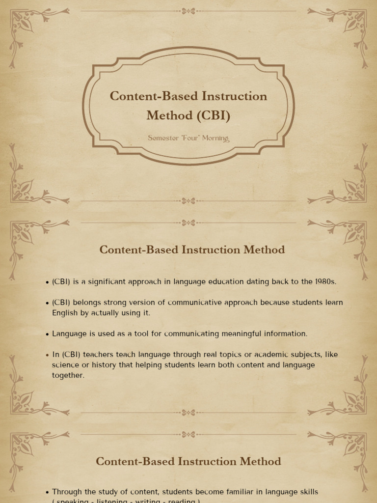 Content-Based Instruction Overview | PDF | Learning | Linguistics