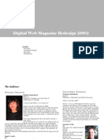 Digital Web Magazine Redesign 2002: Inside