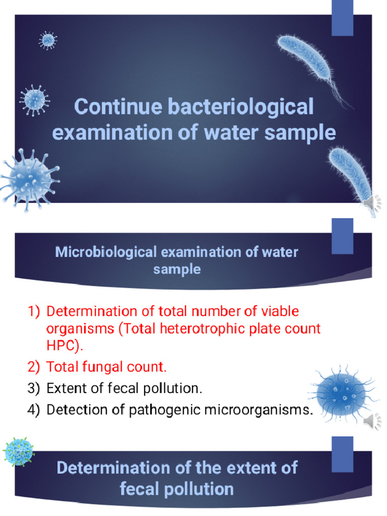 Continue Bacteriological Examination of Water Sample Sec 9 - Phoenix | PDF