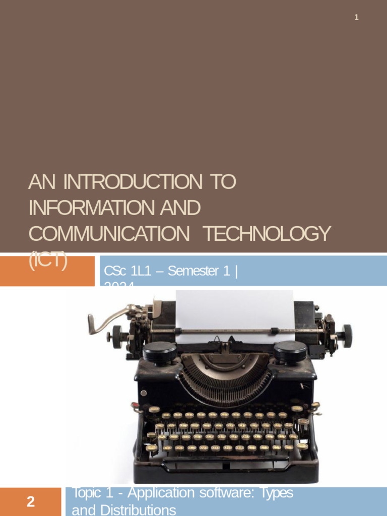 Introduction to ICT and Application Software | PDF | Free Software ...