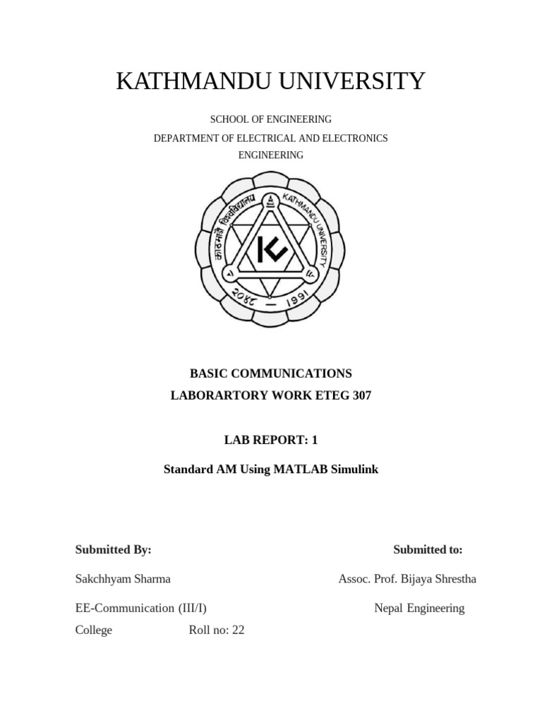 MATLAB Simulink PAM Techniques Lab Report | PDF | Modulation | Sampling ...