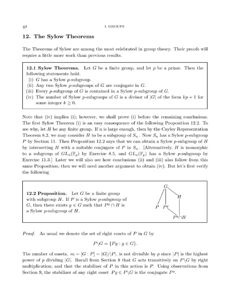 Sylow Theorems | PDF