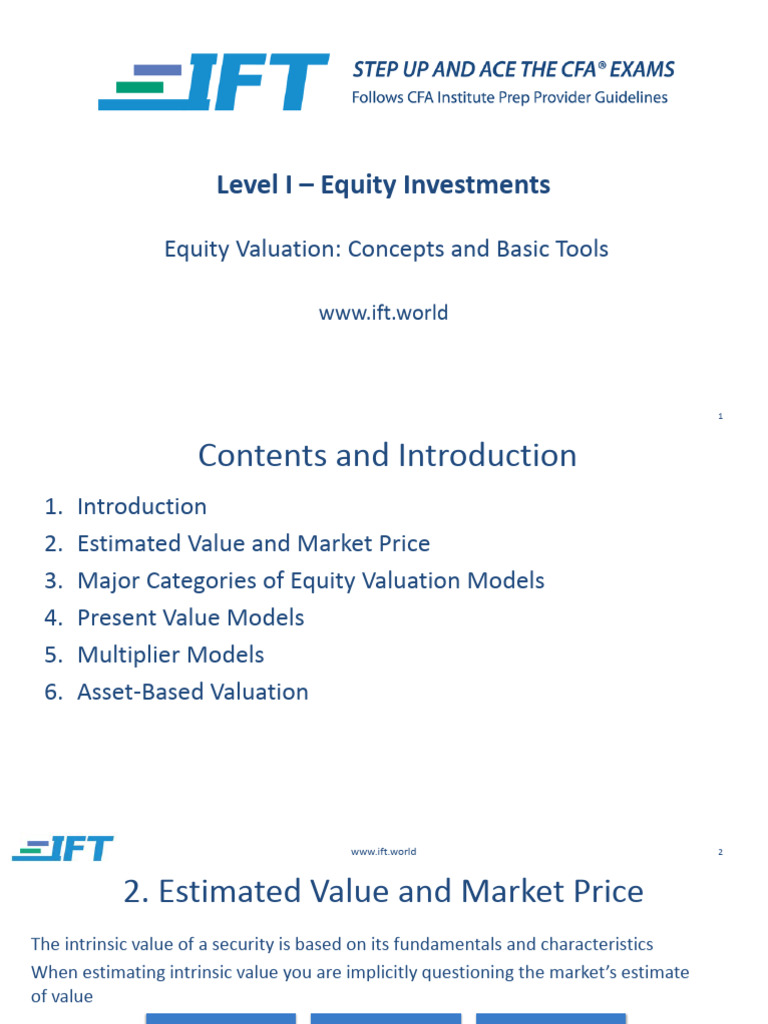 Equity Valuation Models Explained | PDF | Valuation (Finance) | Stock ...
