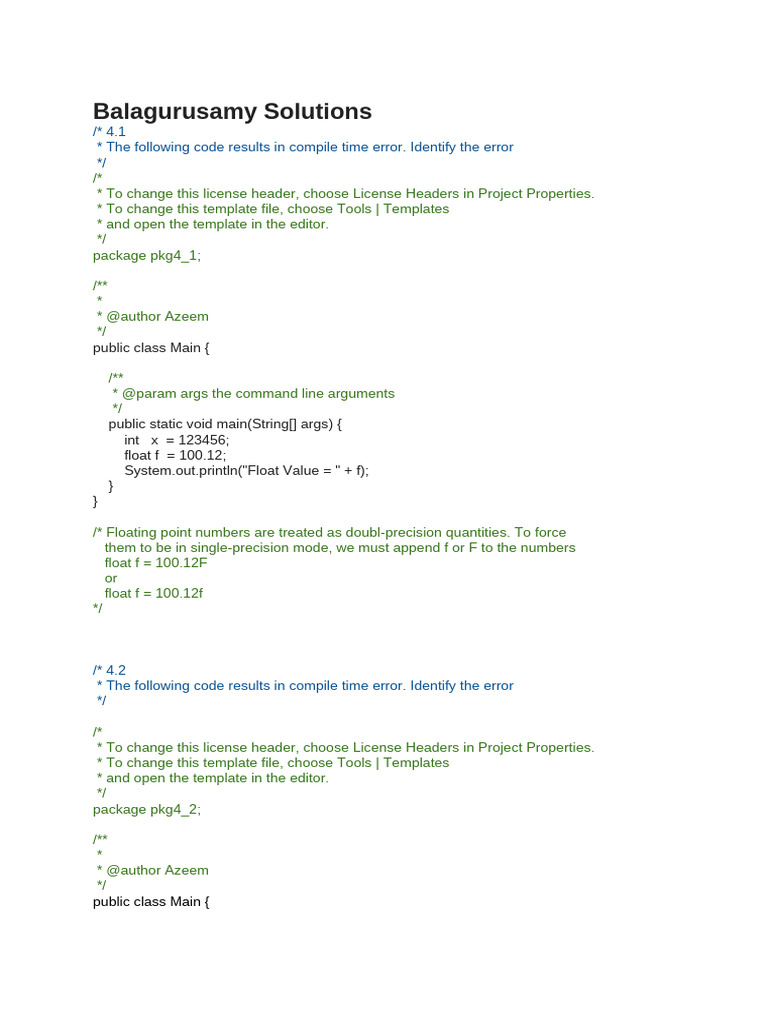 Java Compile Errors and Fixes Guide | PDF | Parameter (Computer ...