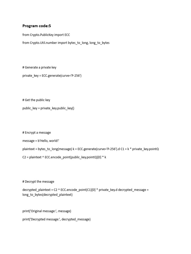 Program Code5 | PDF