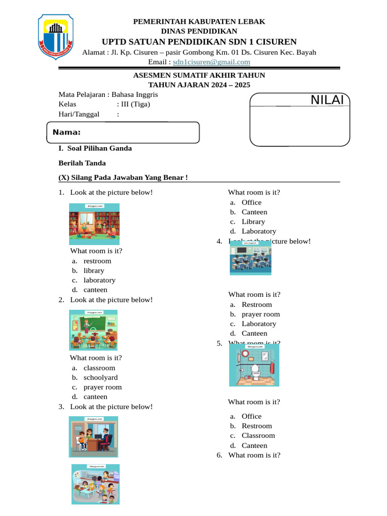 Uas Kelas 3 Semester 2 2025 Pdf