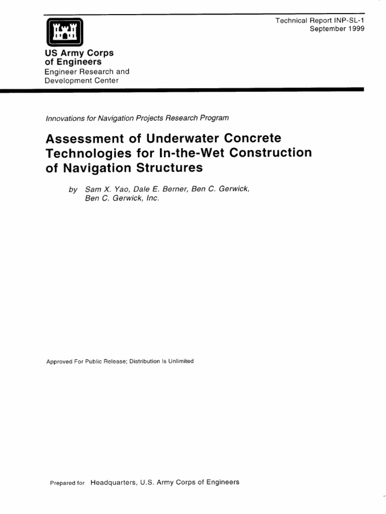 USACE Report Assesses Underwater Concrete Technologies | PDF | Fly Ash ...