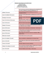 CALENDARIO ACADEMICO SPRING 2012 (SP12)