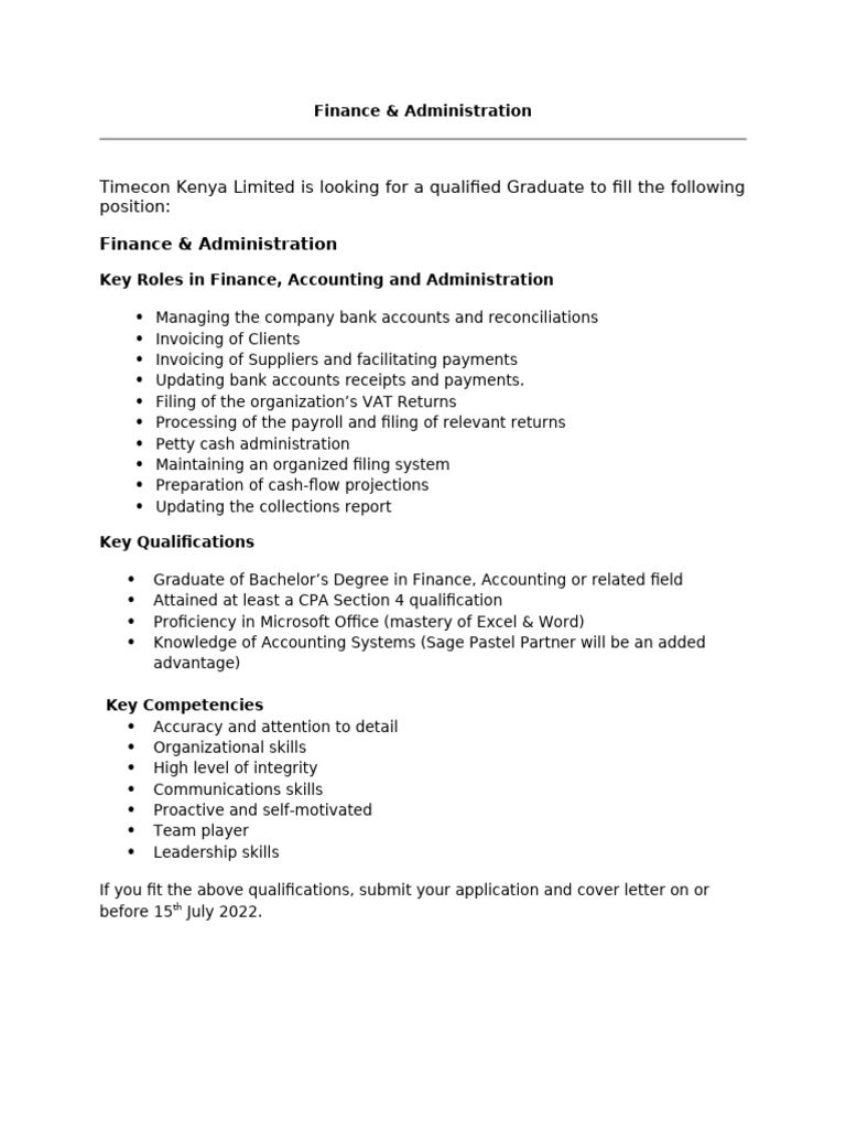 Timecon Open Positions | PDF