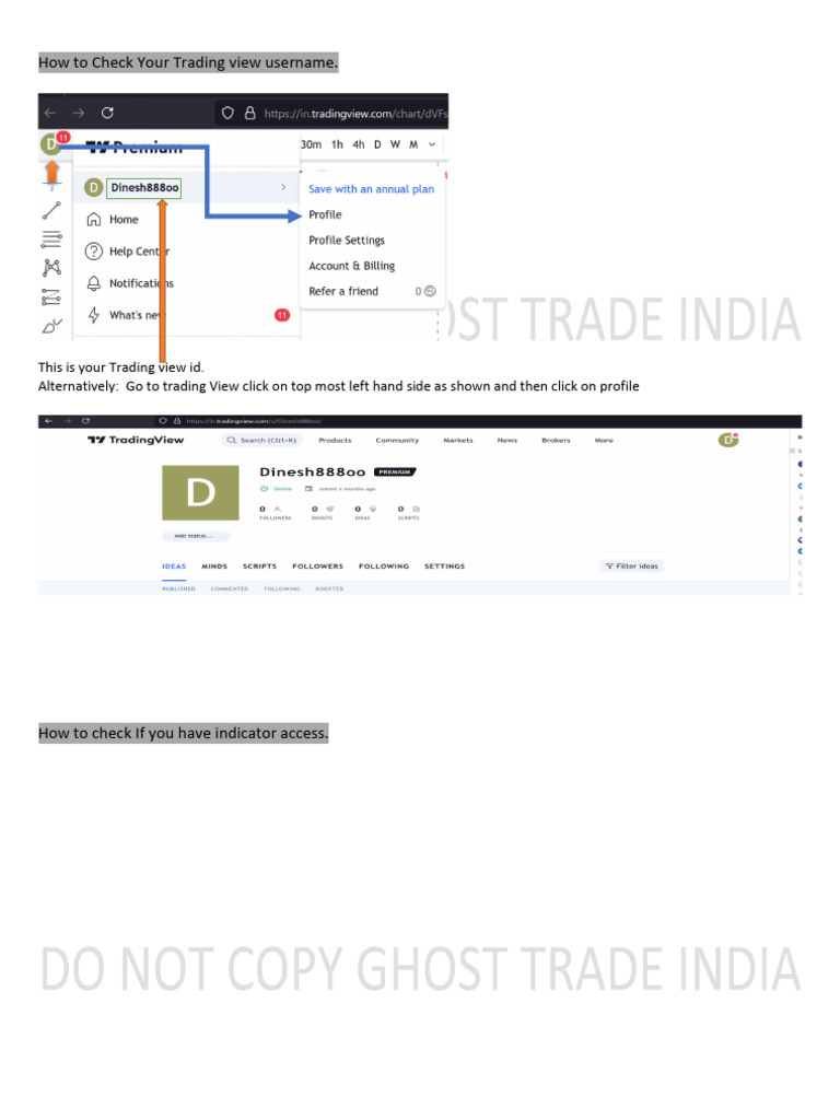 Ghost Trade Indicator Setup Guide | PDF | Option (Finance) | Demand
