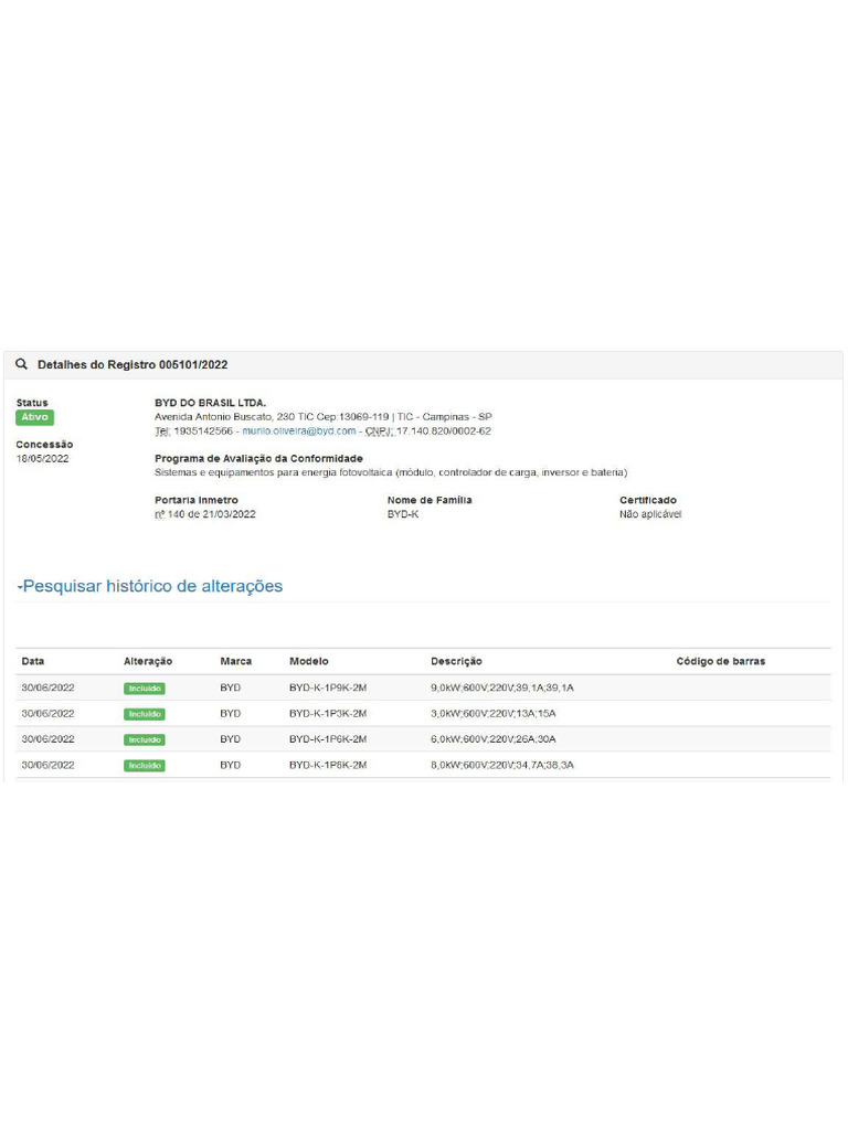 14 - Registro Inmetro | PDF