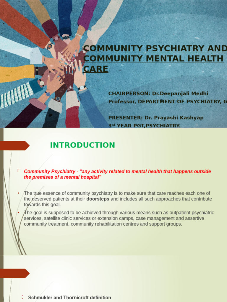 Community Psychiatry Overview | PDF | Psychiatry | Mental Health