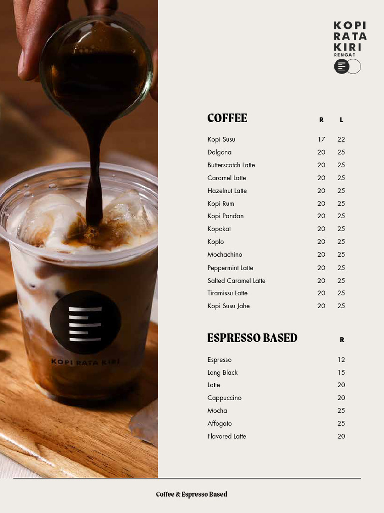 Coffee, Espresso, and Snack Menu | PDF | Cuisine | Foods