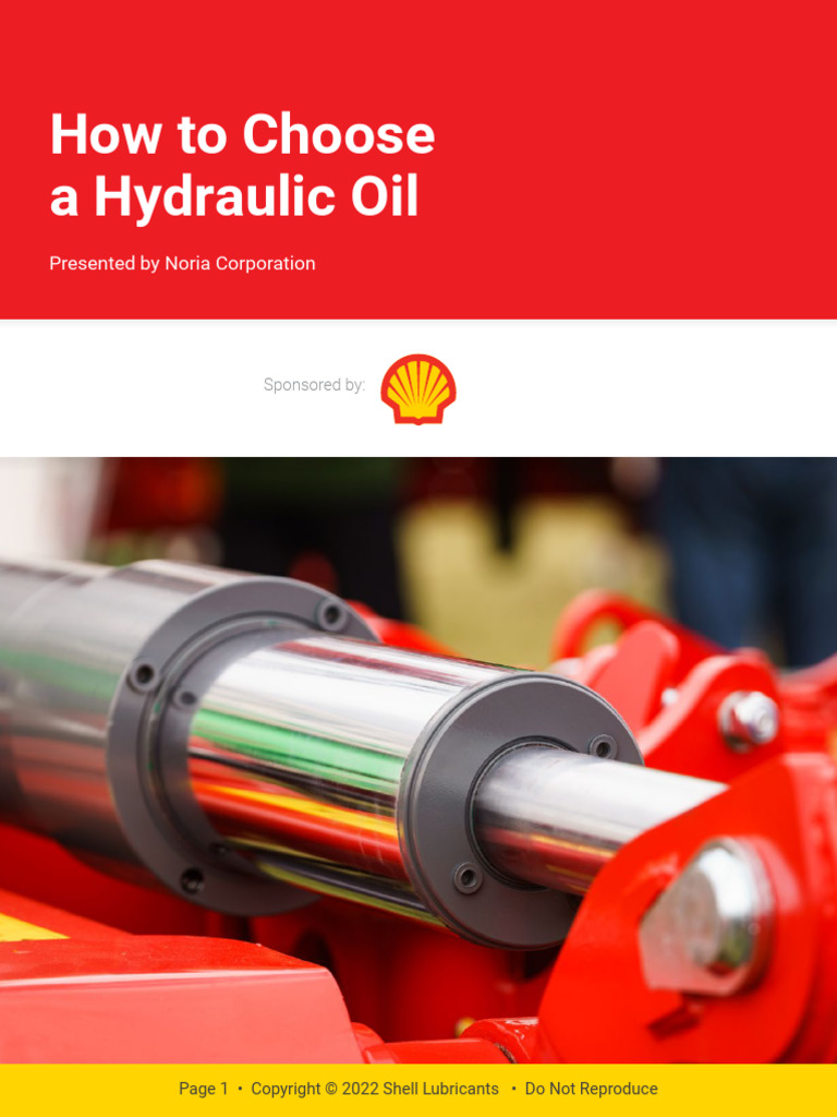 How To Choose A Hydraulic Oil Whitepaper 051822 | PDF | Pump | Lubricant