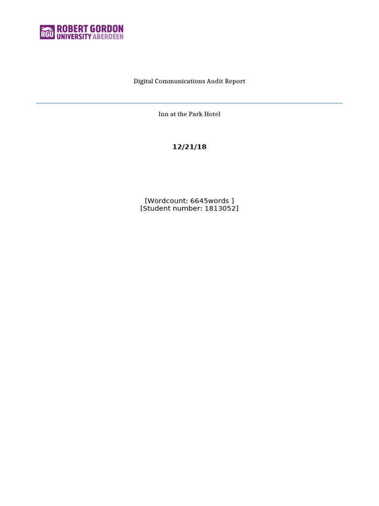 Digital Communications Audit Report | PDF | Search Engine Optimization ...