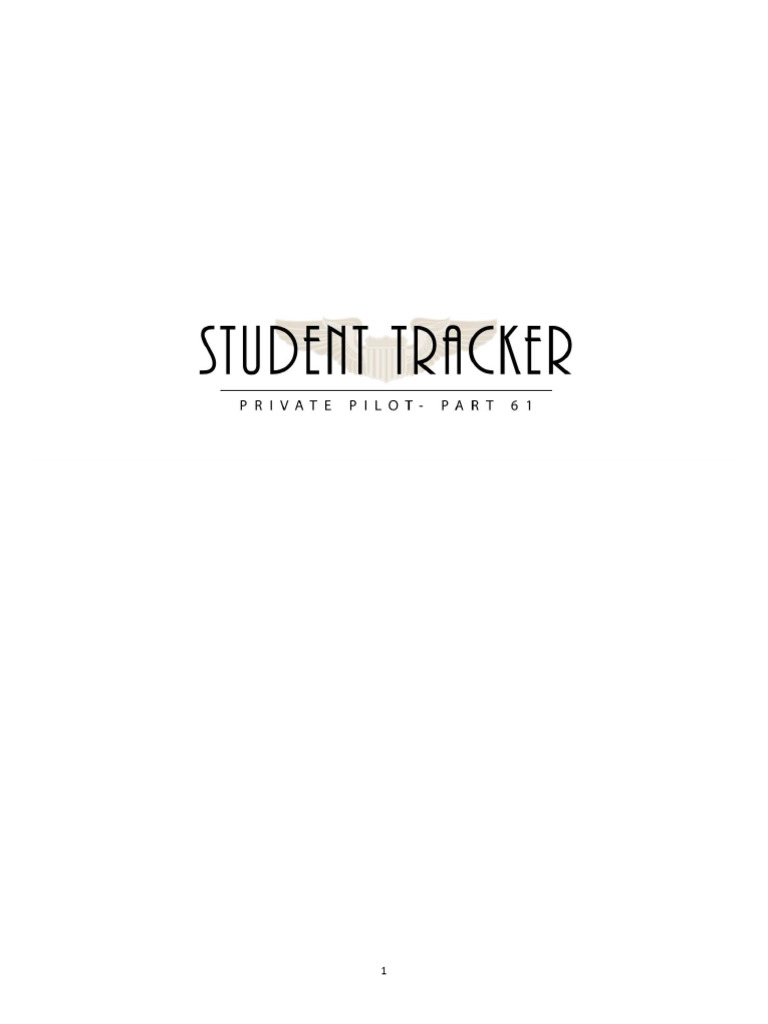 Private Pilot Student Progress Tracker | PDF | Turbine Engine Failure ...