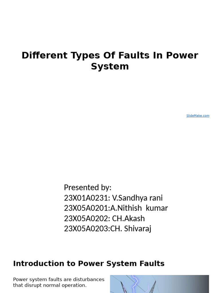 Different Types of Faults in Power System | PDF | Power Engineering ...