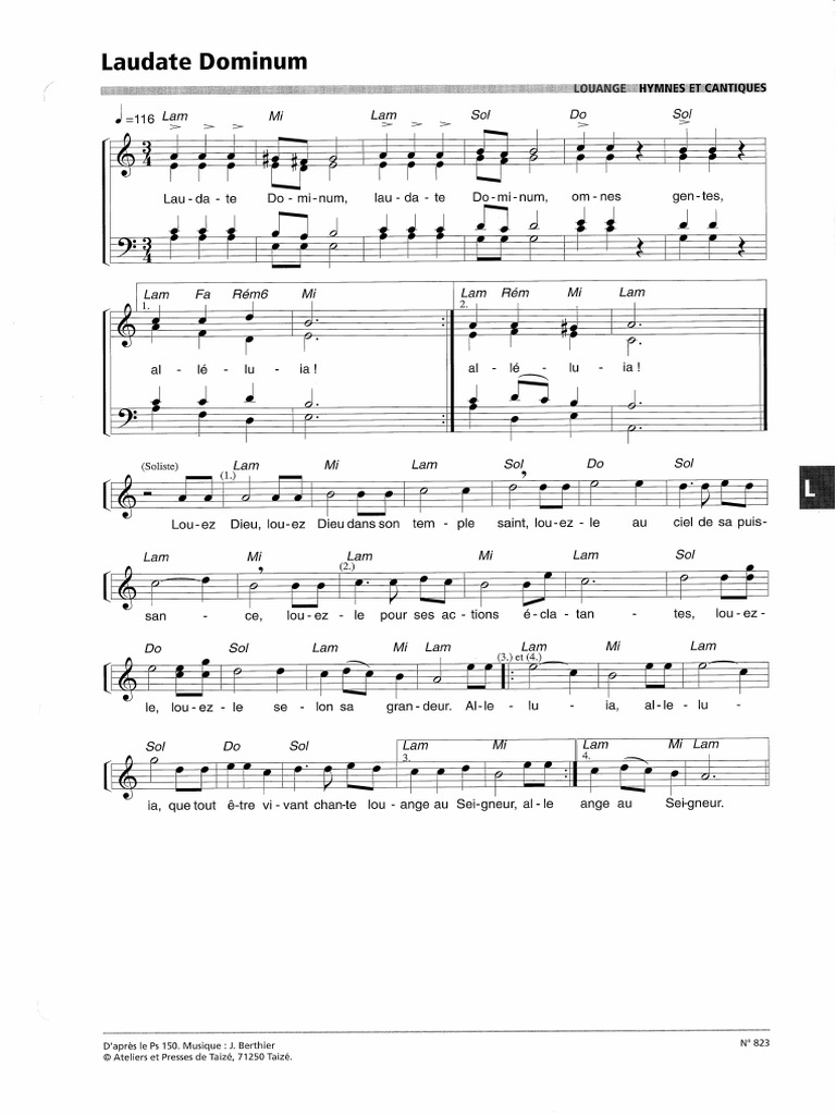 Laudate Dominum - IEV 823 | PDF