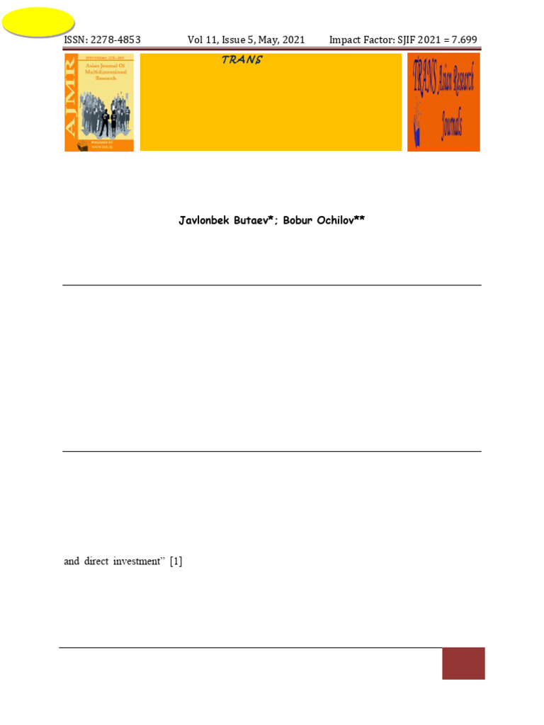 The Role of The Investment Environment in Attracting Foreign Investment ...