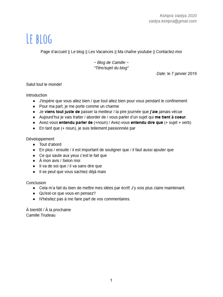 Écrire une lettre informelle efficace | PDF