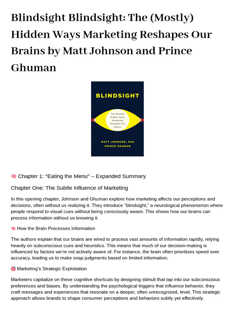 Blindsight | PDF