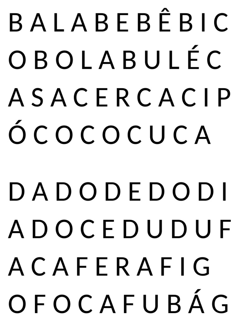 Palavras Com Desenhos B, C, D, F, G e So As Letras | PDF