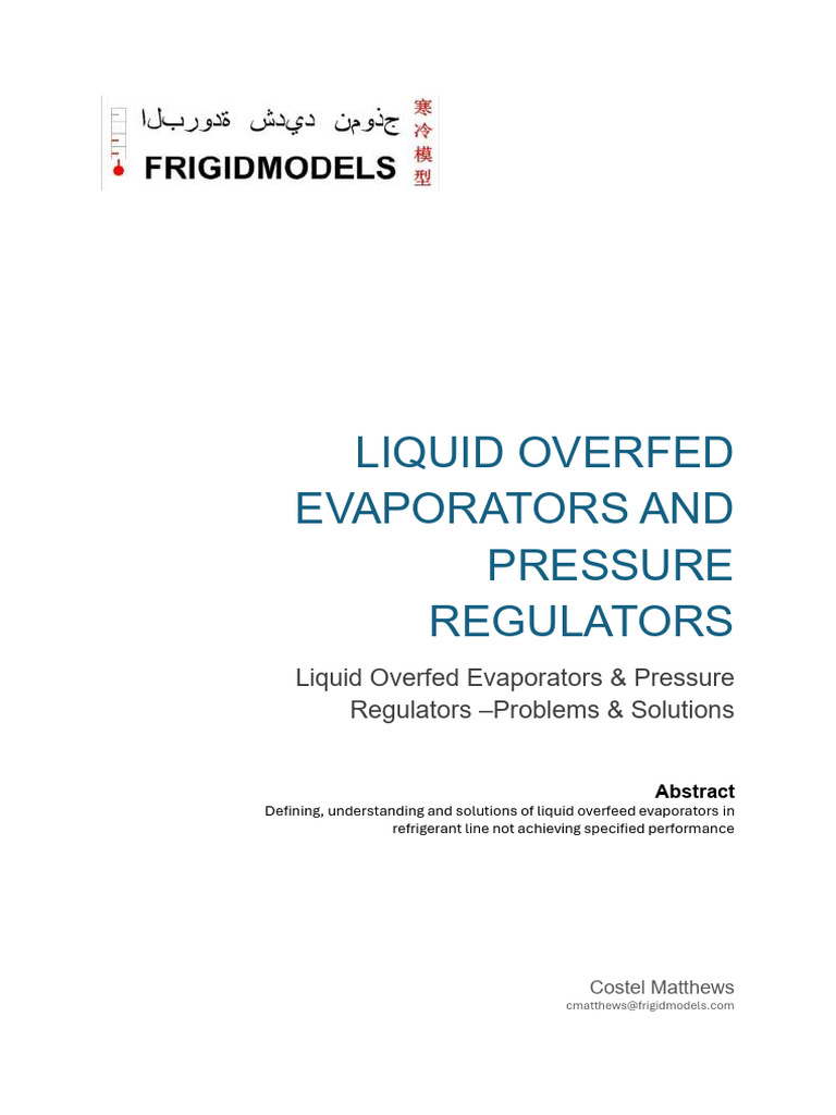 Liquid Overfed Evaporators Insights | PDF | Latent Heat | Heat Transfer