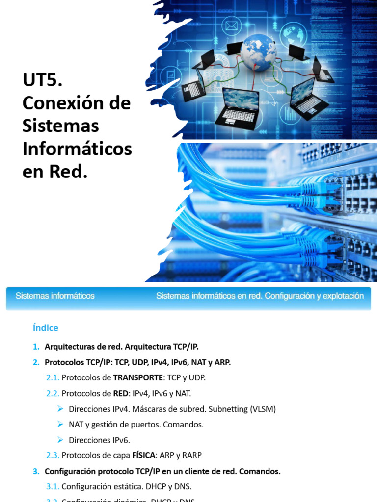 UT5. Conexión de Sistemas en Red (RA5) | PDF | Dirección IP ...