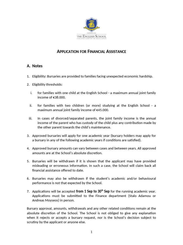 Bursary Application Guidelines | PDF | Economies | Taxes