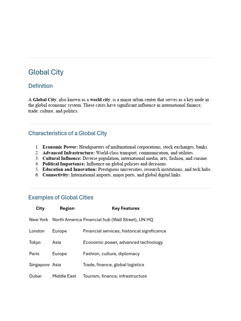 Global City | PDF