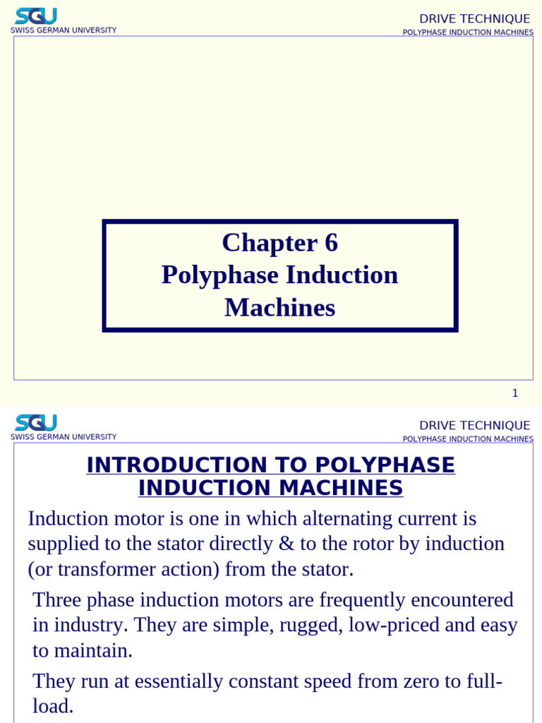 L6 - Polyphase Induction Machines | PDF | Electric Motor ...