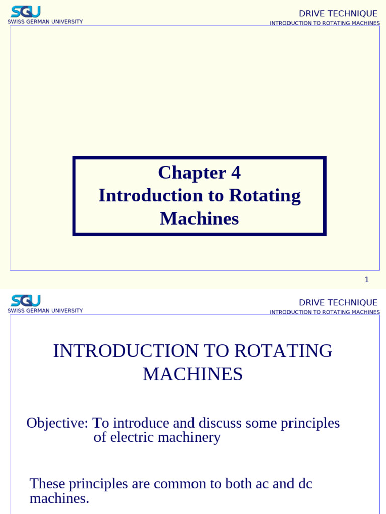L4 - Introduction To Rotating Machines | PDF | Electric Motor ...