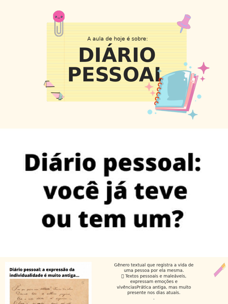 A Importância do Diário Pessoal | PDF