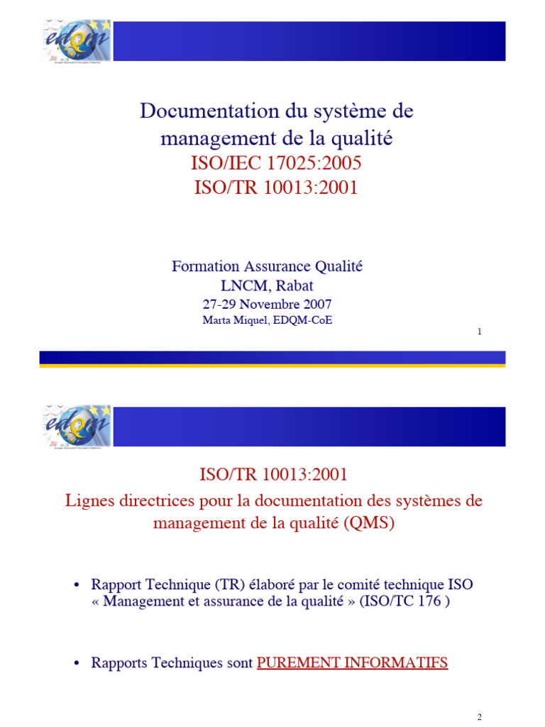 Documentation Du Système de Management de La Qualité | PDF | Management ...