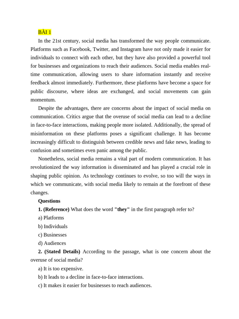 Reading Comprehension 1 | PDF | Multiculturalism | Mother Teresa