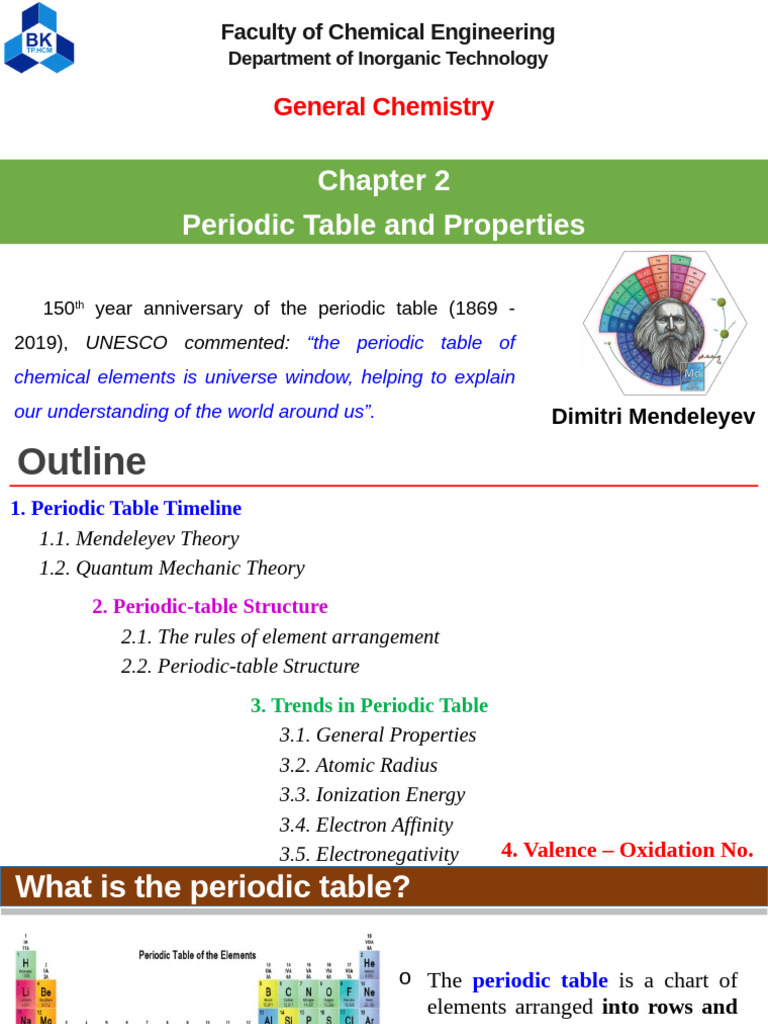 Periodic Table: Structure and Trends | PDF | Periodic Table | Chemistry