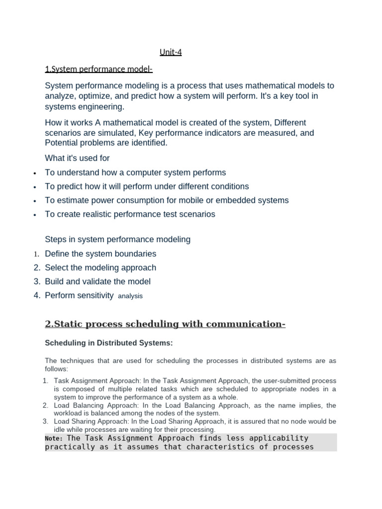 System Performance Modeling & Scheduling | PDF | Load Balancing ...