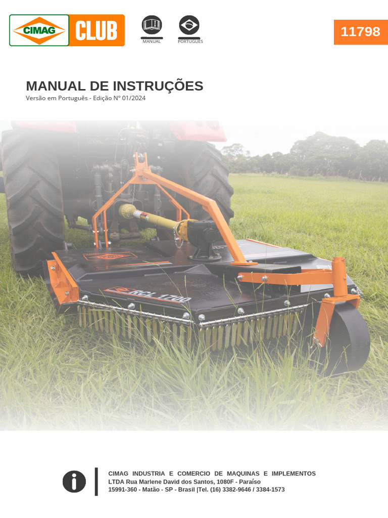Manual Roçadeira RCL - Cimag ® | PDF | Trator | Morte