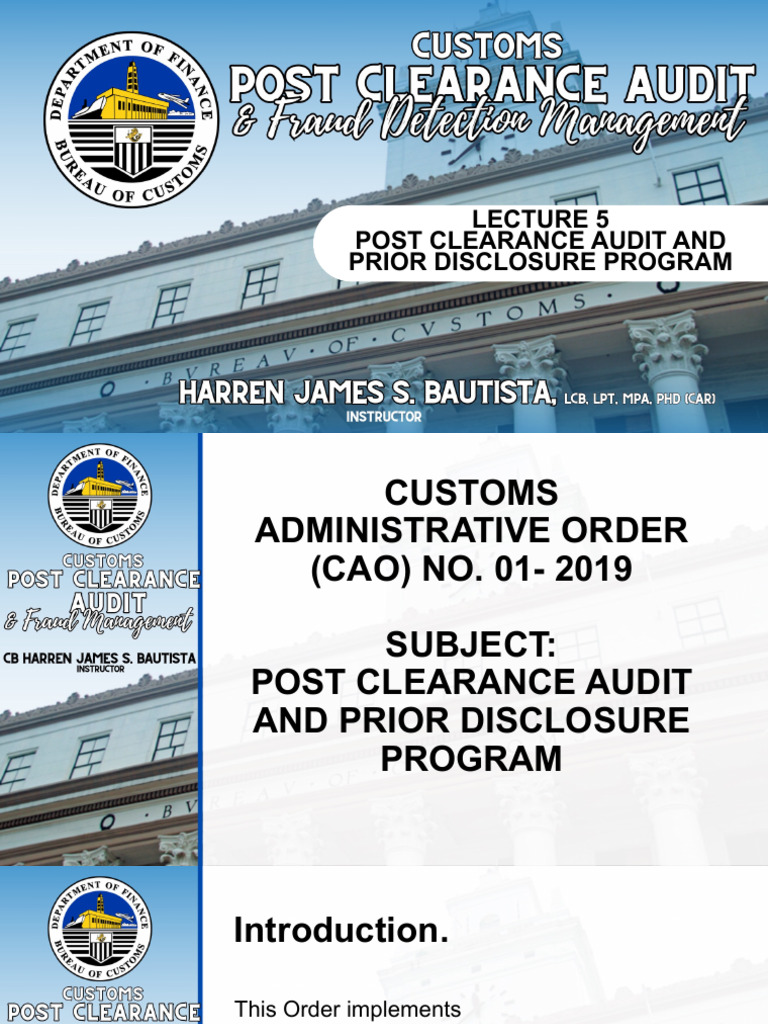 Post Clearance Audit & Prior Disclosure Guide | PDF | Customs | Taxes