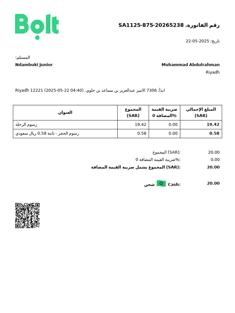 Bolt Receipt | PDF
